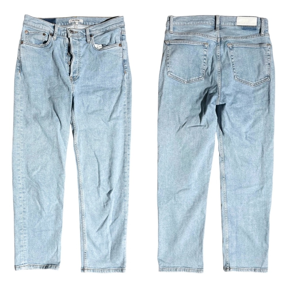 Re/Done Stove Pipe Jeans 90s Blue